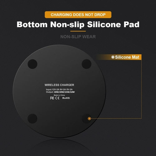 "Dragon W9 30W Fast Wireless Charging Pad"
