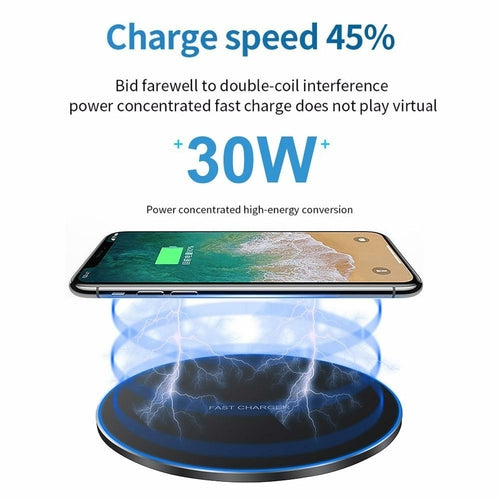 "Dragon W9 30W Fast Wireless Charging Pad"