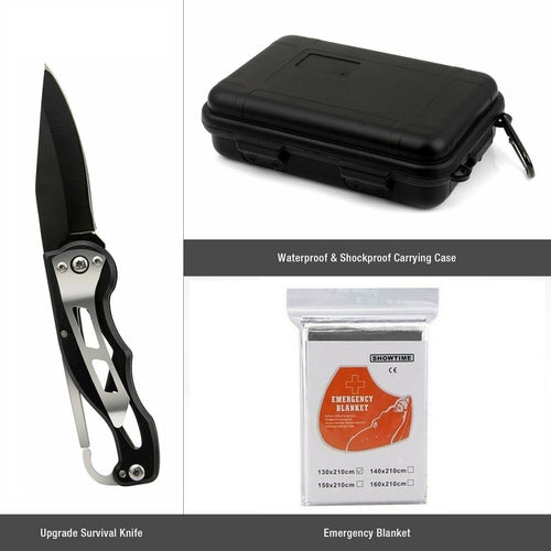 "14 in 1 Outdoor Emergency Survival And Safety Gear Kit"